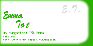 emma tot business card
